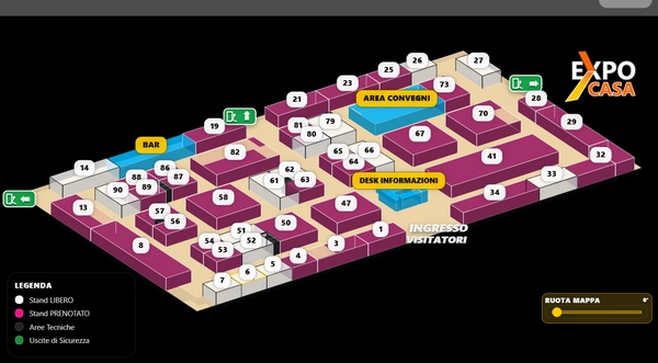 Anteprima planimetria stand EXPOCASA 2026